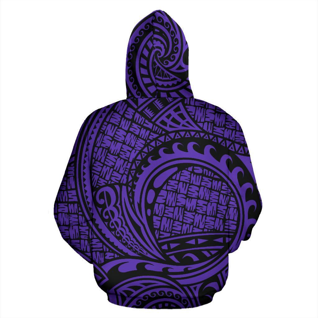 Hawaii Hoodie Polynesian Maori Lauhala Violet Pullover - Polynesian Pride