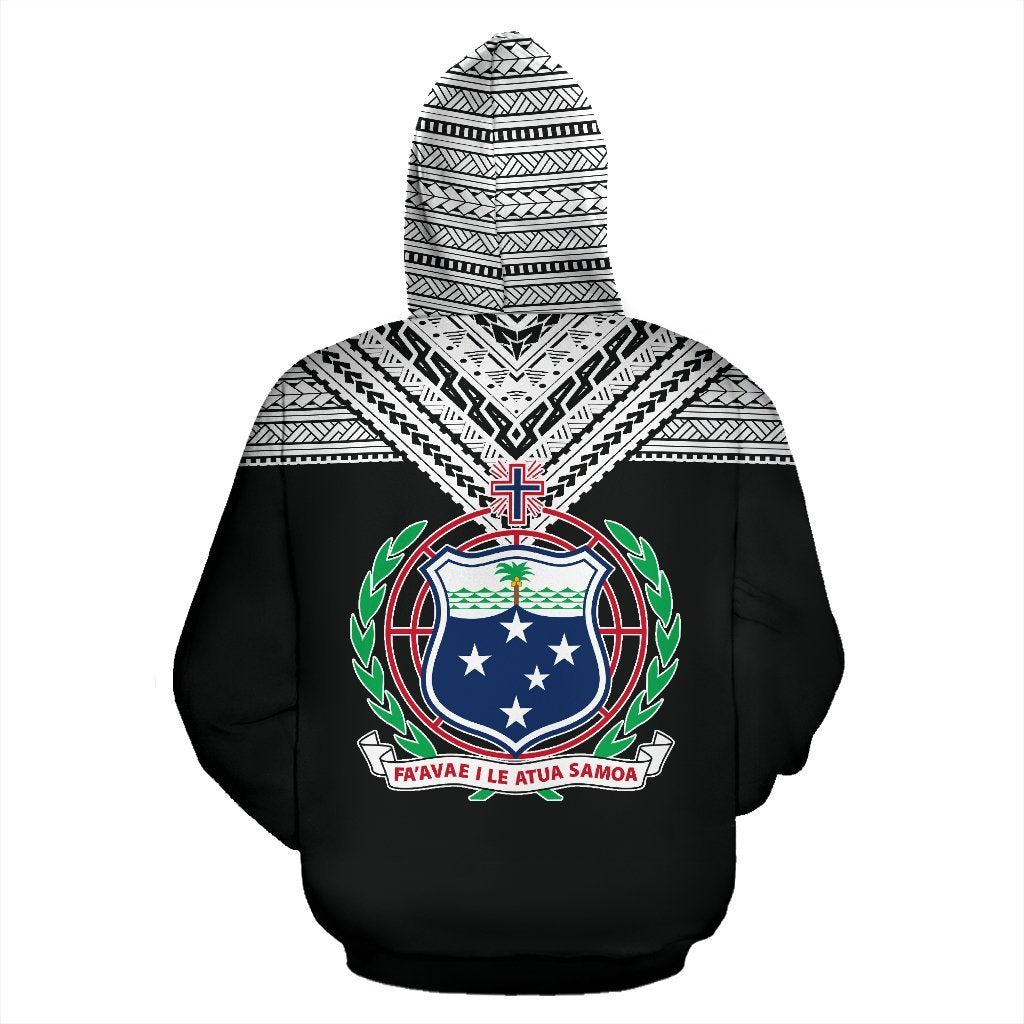 Samoa All Over Zip up Hoodie Samoan Style - Polynesian Pride