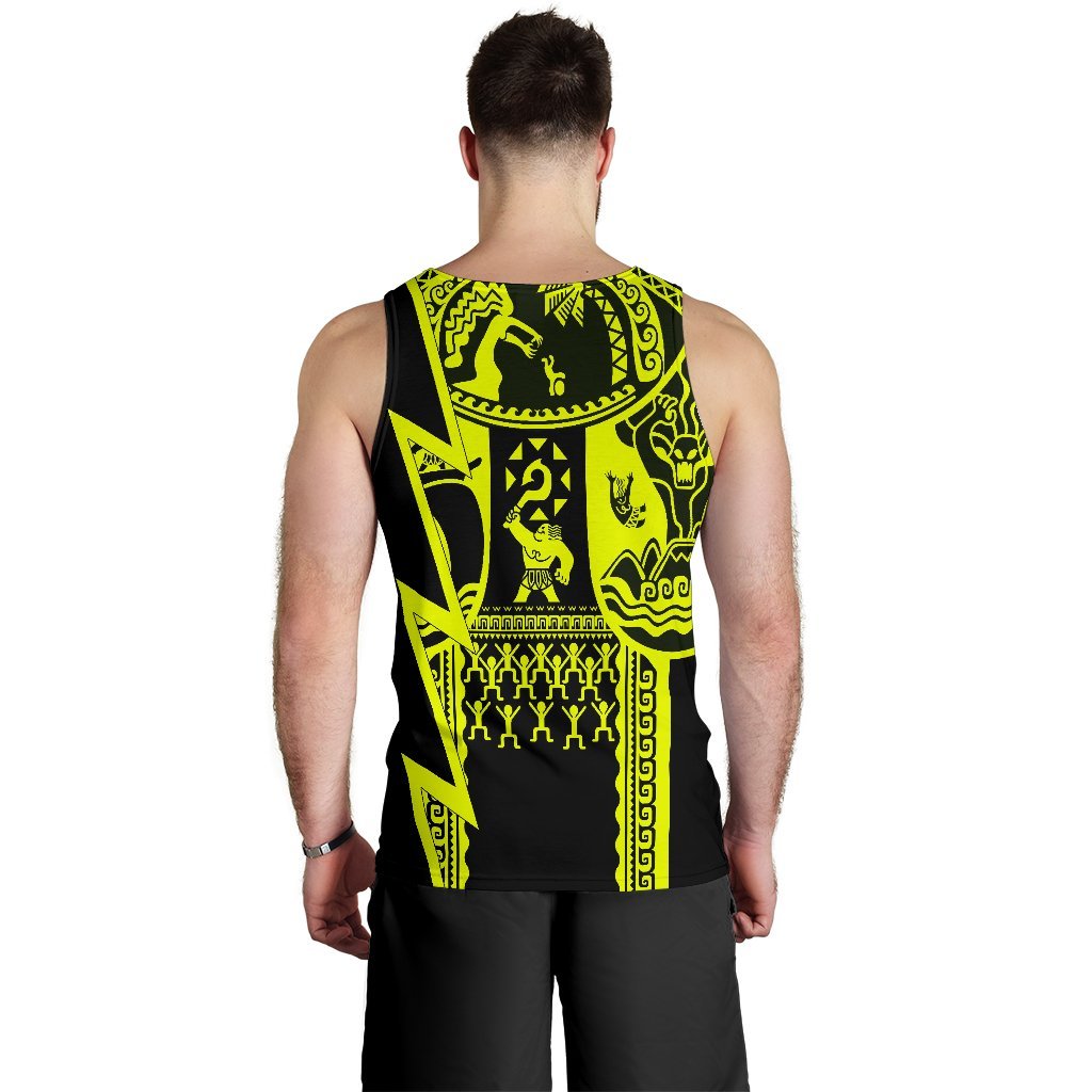 (Cusyom) Polynesian Men's Tank Top - Maui Moana Tattoo with Seal Tonga - Polynesian Pride