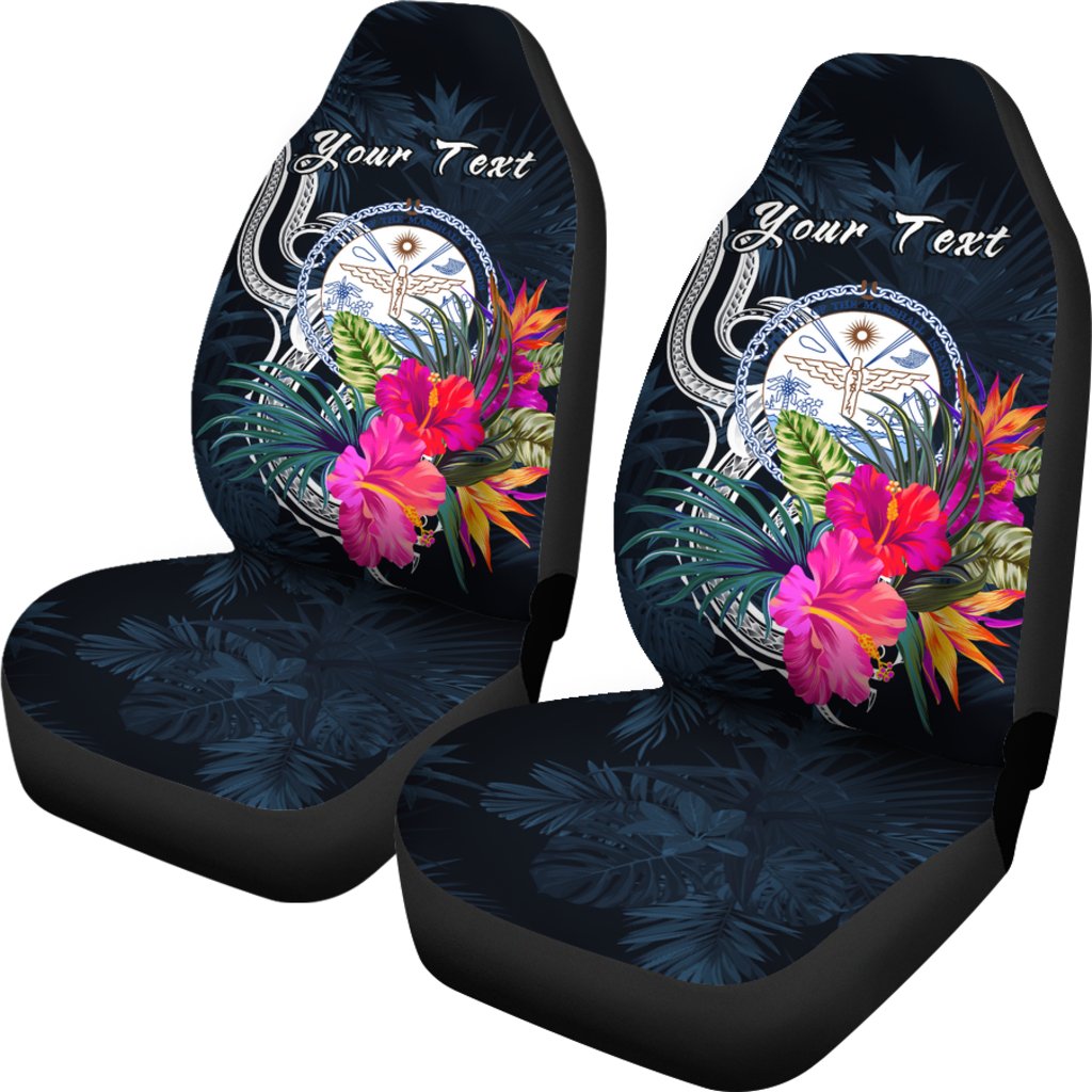 Marshall Islands Polynesian Custom Personalised Car Seat Covers - Tropical Flower - Polynesian Pride