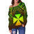 Polynesian Wallis and Futuna Personalised Off Shoulder Sweater - Reggae Vintage Polynesian Patterns - Polynesian Pride