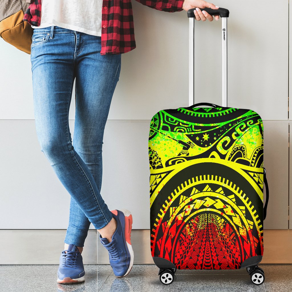 Polynesian Luggage Covers - Maui Tattoo (Reggae) - Polynesian Pride