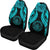 Palau Polynesian Car Seat Covers Pride Seal And Hibiscus Neon Blue - Polynesian Pride