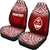 Guam Custom Personalised Car Seat Covers - Guam Coat Of Arms Polynesian Tattoo Fog Red - Polynesian Pride