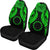 Cook islands Polynesian Car Seat Covers Pride Seal And Hibiscus Green - Polynesian Pride