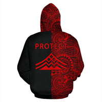 Hawaii Mauna Kea Polynesian Zip up Hoodie The Half Red - Polynesian Pride