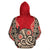 Hei Tiki With Maori Pattern Zip Hoodie Red - Polynesian Pride