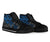 Guam Polynesian High Top Shoes - Blue Turtle Flowing - Polynesian Pride