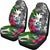 Nauru Custom Personalised Car Seat Covers White - Turtle Plumeria Banana Leaf - Polynesian Pride