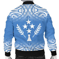 Kosrae Men's Bomber Jacket - Fog Blue Style - Polynesian Pride