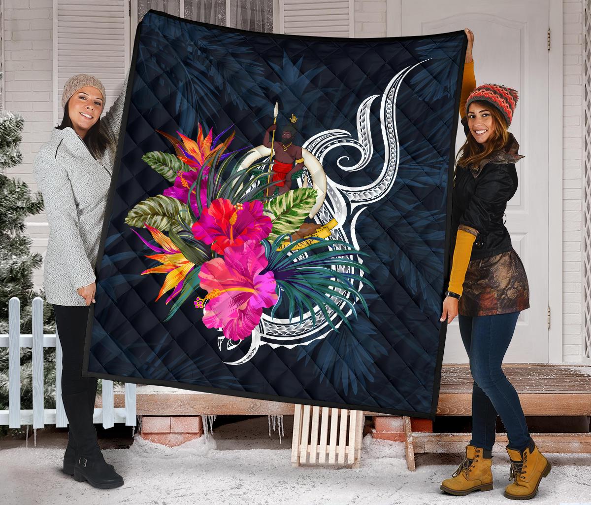 Vanuatu Polynesian Premium Quilt - Tropical Flower - Polynesian Pride