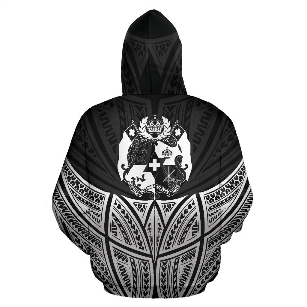 Tonga Polynesian Custom Hoodie Black Pride Map nd Seal - Polynesian Pride