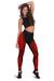 American Samoa Women Leggings Polynesian Pattern Red - Polynesian Pride