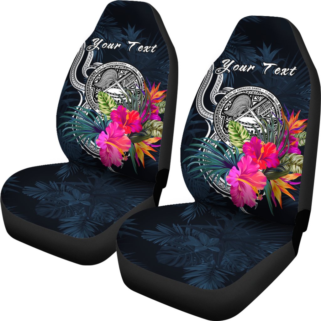 American Samoa Polynesian Custom Personalised Car Seat Covers - Tropical Flower - Polynesian Pride