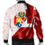 Tonga Polynesian Men's Bomber Jacket - Waving Silky Flag - Polynesian Pride