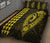 Hawaii Kakau Makau Fish Hook Polynesian Quilt Bed Set - Yellow - Polynesian Pride