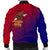 American Samoa Polynesian Men's Bomber Jacket - Bald Eagle (Blue - Red) - Polynesian Pride