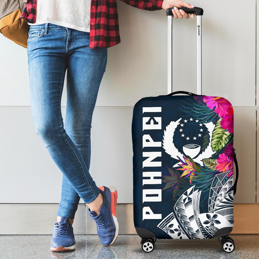 Pohnpei Luggage Cover - Pohnpei Summer Vibes Blue - Polynesian Pride