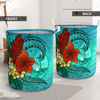 Guam Laundry Basket - Tropical Flowers Style - Polynesian Pride