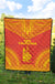 New Caledonia Premium Quilt - New Caledonia Coat Of Arms Polynesian Chief Red Version - Polynesian Pride