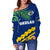 Tokelau Rugby Off Shoulder Sweater Coconut Leaves - Polynesian Pride