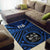 Fiji Area Rug - Fiji Seal With Polynesian Tattoo Style (Blue) - Polynesian Pride