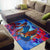 Guam Area Rug - KoKo Bird With Map Rug - Guam Blue - Polynesian Pride