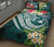 Papua New Guinea Polynesian Quilt Bed Set - Summer Plumeria (Turquoise) - Polynesian Pride