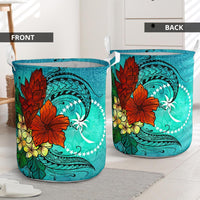 Chuuk State Laundry Basket - Tropical Flowers Style - Polynesian Pride