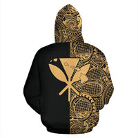 Hawaii Kanaka Polynesian Hoodie The Half Gold - Polynesian Pride