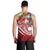 Nauru Polynesian Men's Tank Top - Summer Plumeria (Red) - Polynesian Pride