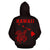 Polynesian Kakau Turtle Map of Hawaii Zip Hoodie Red - Polynesian Pride