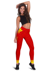 Kanaka Polynesian Mauna Kea Women's Leggings - Morale Style - Polynesian Pride
