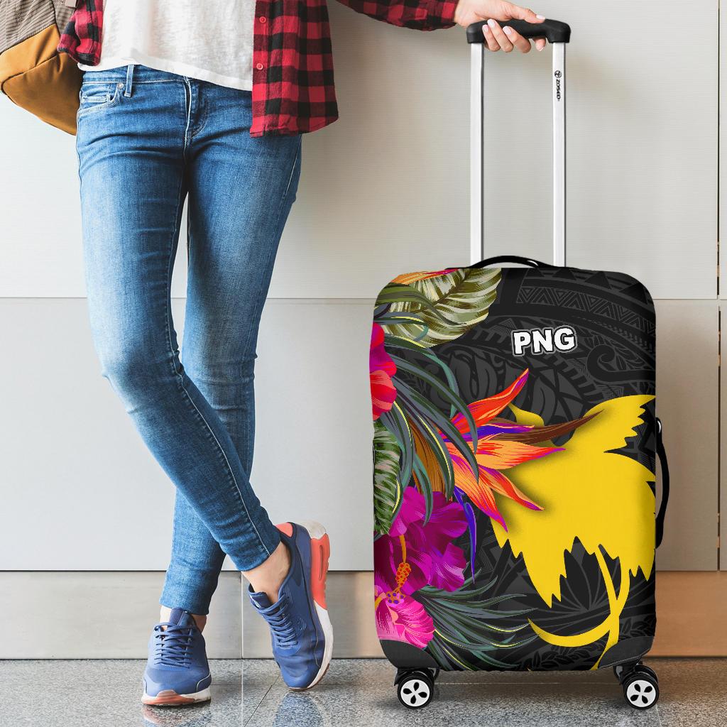 Papua New Guinea Luggage Covers - Hibiscus Polynesian Pattern - Polynesian Pride