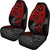 Guam Car Seat Covers - Guam Coat Of Arms Red Turtle & Gray Hibiscus - Polynesian Pride