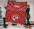 Tonga Premium Quilt - Tonga Seal With Polynesian Tattoo Style (Red) - Polynesian Pride