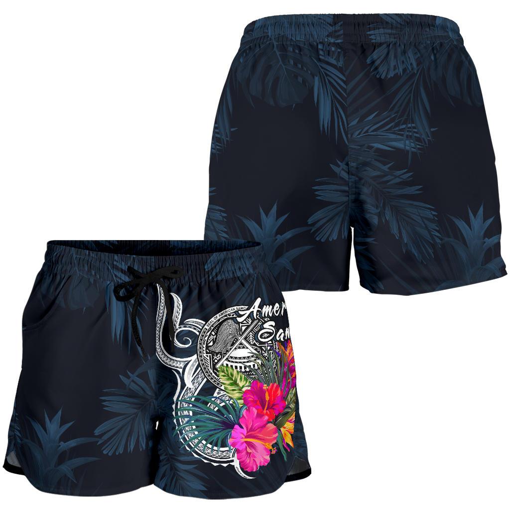 American Samoa Polynesian All Over Print Women's Shorts - Tropical Flower - Polynesian Pride