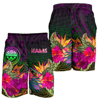 Federated States of Micronesia Personalised Men's Shorts - Summer Hibiscus - Polynesian Pride