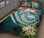 FSM Polynesian Quilt Bed Set - Summer Plumeria (Turquoise) - Polynesian Pride