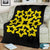 Hawaiian Premium Blanket Royal Pattern - Black And Yellow - A1 Style - Polynesian Pride