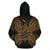 New Caledonia Polynesian ll Over Hoodie Map Gold - Polynesian Pride