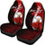 Niue Polynesian Custom Personalised Car Seat Covers - Coat Of Arm With Hibiscus - Polynesian Pride