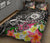 Hawaii Polynesian Quilt Bed Set - Hawaii Seal With Turtle Plumeria (Black) - Polynesian Pride