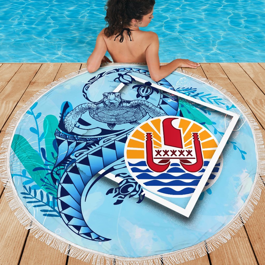 Tahiti Beach Blanket - Turtle Under The Sea Style - Polynesian Pride