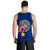 American Samoa Polynesian Men's Tank Top - Floral With Seal Blue - Polynesian Pride