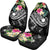 Nauru Polynesian Car Seat Covers - Summer Plumeria (Black) - Polynesian Pride