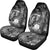 Vanuatu Custom Personalised Car Seat Convers - Humpback Whale with Tropical Flowers (White) - Polynesian Pride