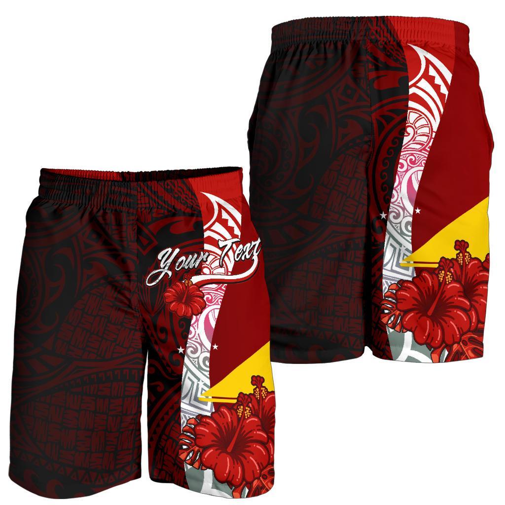 Tokelau Polynesian Custom Personalised Men's Shorts - Coat Of Arm With Hibiscus - Polynesian Pride