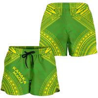 Kanaka Maoli Women's Shorts - Polynesian Chief Flag Version - Polynesian Pride
