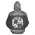 Tonga All Over Hoodie Polynesian Grey and White - Polynesian Pride